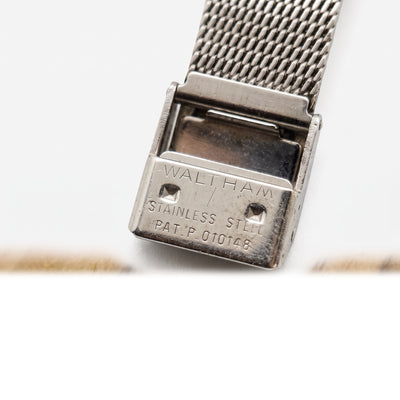Waltham L.Maxim 24 x 28mm Cadran "Oeil de Tigre" Bracelet Maille, Mécanique