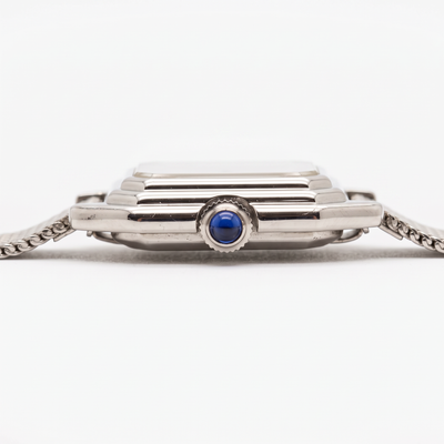 Waltham L.Maxim 24 x 28mm Cadran "Oeil de Tigre" Bracelet Maille, Mécanique
