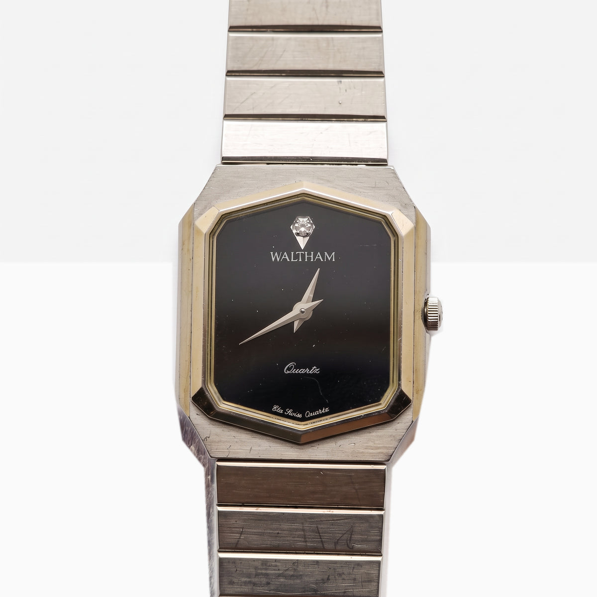 Waltham Suriss Cadran Onyx et Diamant QZ Full Set